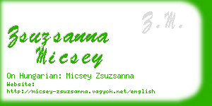 zsuzsanna micsey business card